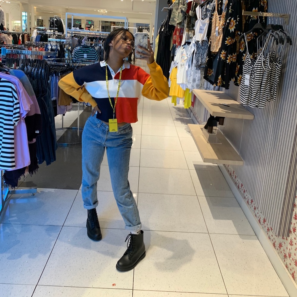 FOREVER 21 COLOR BLOCK LONG SLEEVE - Picture 7 of 7